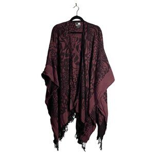 Kaleidos Women's Knit Patterned Fringed Shawl